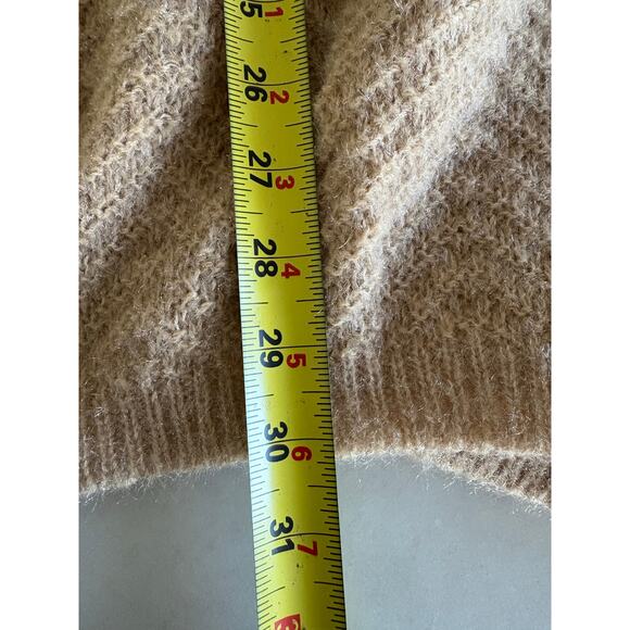 NWT Cejon sweater lightweight turtleneck short sleeve one size Oatmilk - Picture 8 of 9